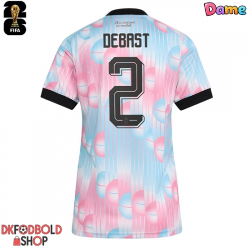 Belgien Zeno Debast #2 Udebanetrøje Dame VM 2026 Kort ærmer